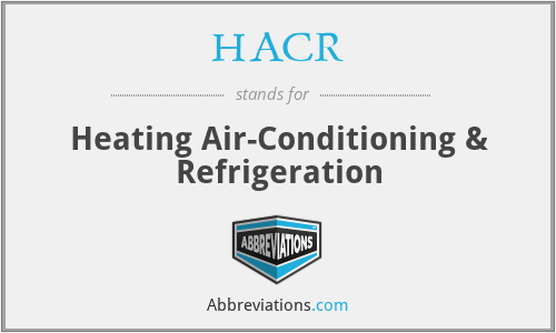 HACR - Heating Air-Conditioning & Refrigeration