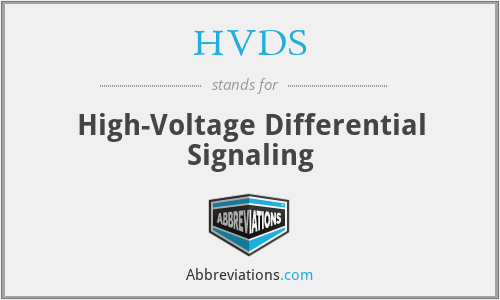 HVDS - High-Voltage Differential Signaling