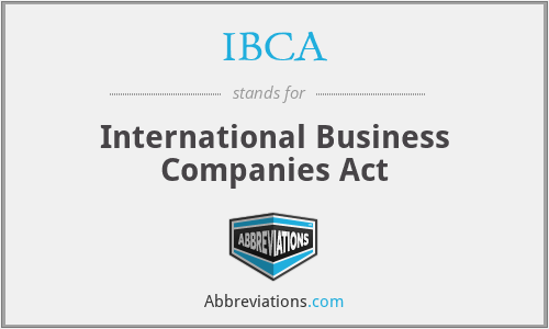 IBCA - International Business Companies Act