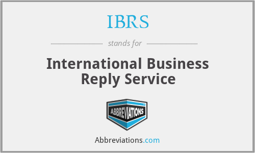 IBRS - International Business Reply Service