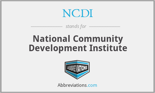 NCDI - National Community Development Institute