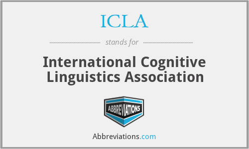 ICLA - International Cognitive Linguistics Association
