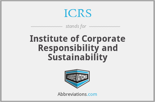 ICRS - Institute of Corporate Responsibility and Sustainability