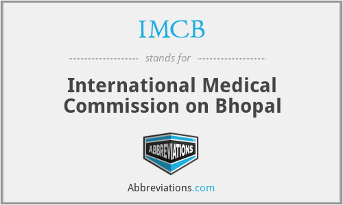 IMCB - International Medical Commission on Bhopal
