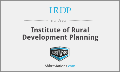IRDP - Institute of Rural Development Planning