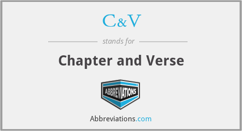 C&V - Chapter and Verse