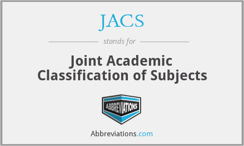 JACS - Joint Academic Classification of Subjects