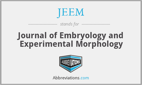 JEEM - Journal of Embryology and Experimental Morphology