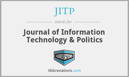 JITP - Journal of Information Technology & Politics