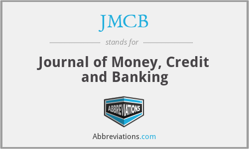 JMCB - Journal of Money, Credit and Banking