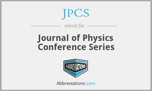 JPCS - Journal of Physics Conference Series