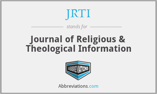 JRTI - Journal of Religious & Theological Information