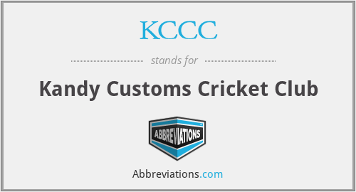 KCCC - Kandy Customs Cricket Club