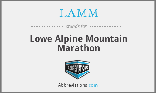 LAMM - Lowe Alpine Mountain Marathon