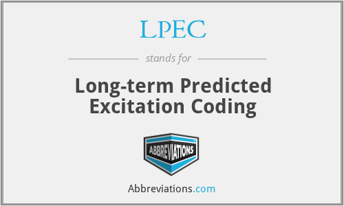 LPEC - Long-term Predicted Excitation Coding