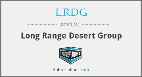 LRDG - Long Range Desert Group