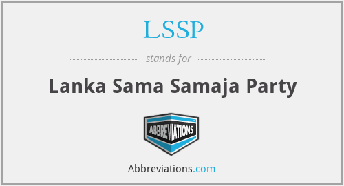 LSSP - Lanka Sama Samaja Party