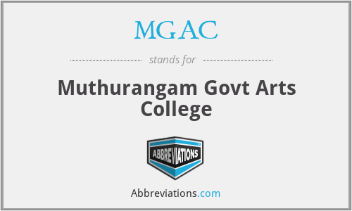 MGAC - Muthurangam Govt Arts College