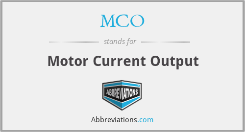 MCO - Motor Current Output