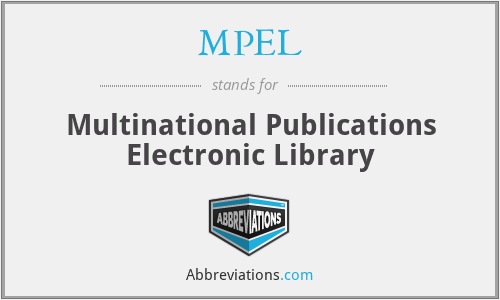 MPEL - Multinational Publications Electronic Library