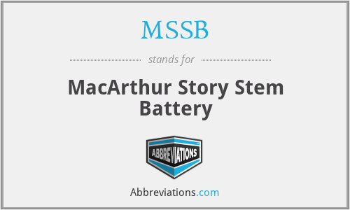 MSSB - MacArthur Story Stem Battery