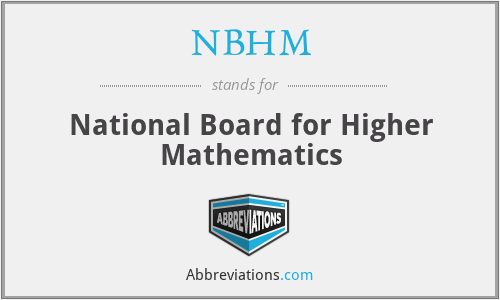 NBHM - National Board for Higher Mathematics