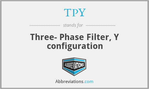 TPY - Three- Phase Filter, Y configuration