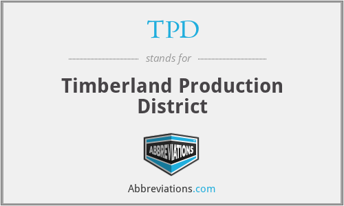 TPD - Timberland Production District