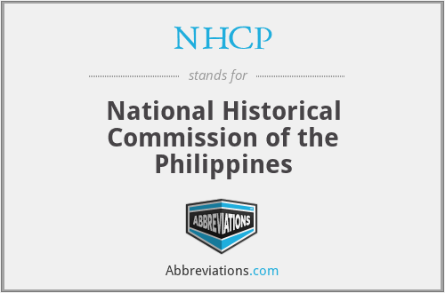 NHCP - National Historical Commission of the Philippines