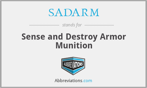 SADARM - Sense and Destroy Armor Munition