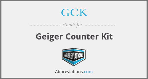 GCK - Geiger Counter Kit