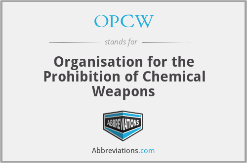 OPCW - Organisation for the Prohibition of Chemical Weapons