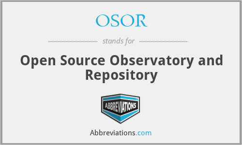 OSOR - Open Source Observatory and Repository