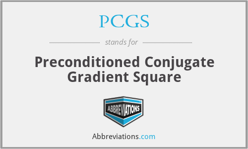 PCGS - Preconditioned Conjugate Gradient Square