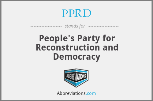 PPRD - People's Party for Reconstruction and Democracy