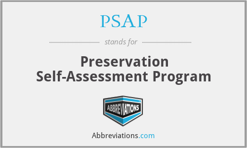 PSAP - Preservation Self-Assessment Program