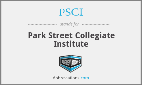 PSCI - Park Street Collegiate Institute