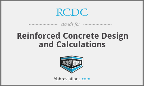 RCDC - Reinforced Concrete Design and Calculations