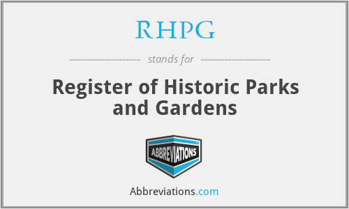 RHPG - Register of Historic Parks and Gardens