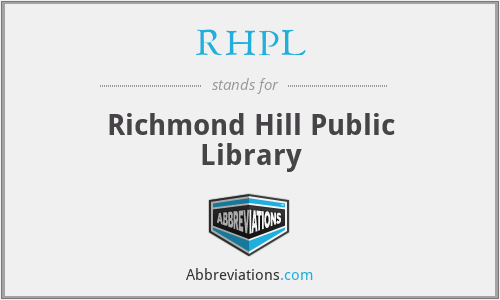 RHPL - Richmond Hill Public Library