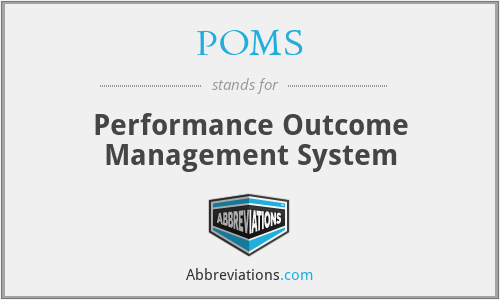 POMS - Performance Outcome Management System