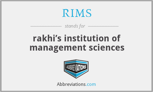 RIMS - rakhi’s institution of management sciences