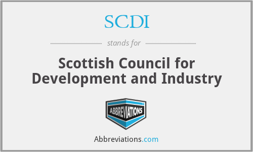 SCDI - Scottish Council for Development and Industry