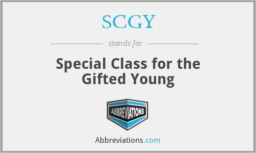 SCGY - Special Class for the Gifted Young