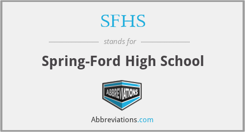 SFHS - Spring-Ford High School