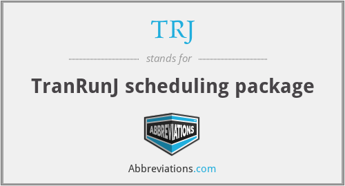 TRJ - TranRunJ scheduling package