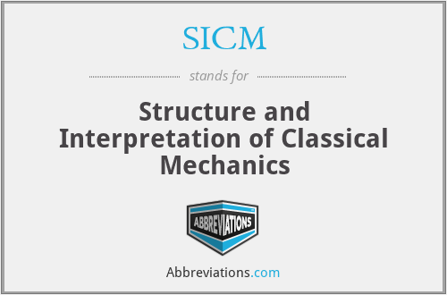 SICM - Structure and Interpretation of Classical Mechanics