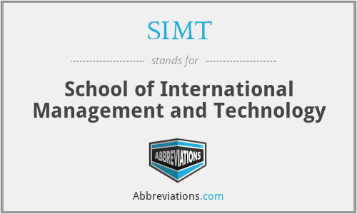 SIMT - School of International Management and Technology