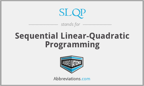 SLQP - Sequential Linear-Quadratic Programming
