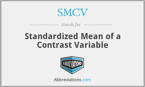 SMCV - Standardized Mean of a Contrast Variable